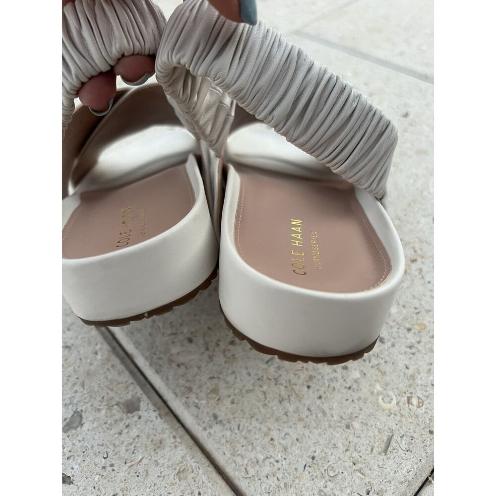 Cole Haan Size 9.5 Morena Sandal White Ivory Ankle Strap Grand Series 360 - Picture 6 of 10
